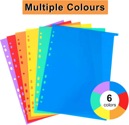 1-31 Tab Dividers, Plastic Binder Dividers for 2/3/4 Ring Binder, Customizable Table of Contents, Multicolor Number 1-31 Tabs, 5 Sets/ A4 Size