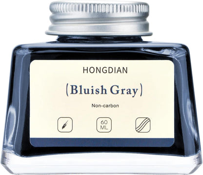 Hongdian Fountain Pen Bottled Ink Bluish Gray, 60ml Fountain Pen Bottled Ink, Non Carbon
