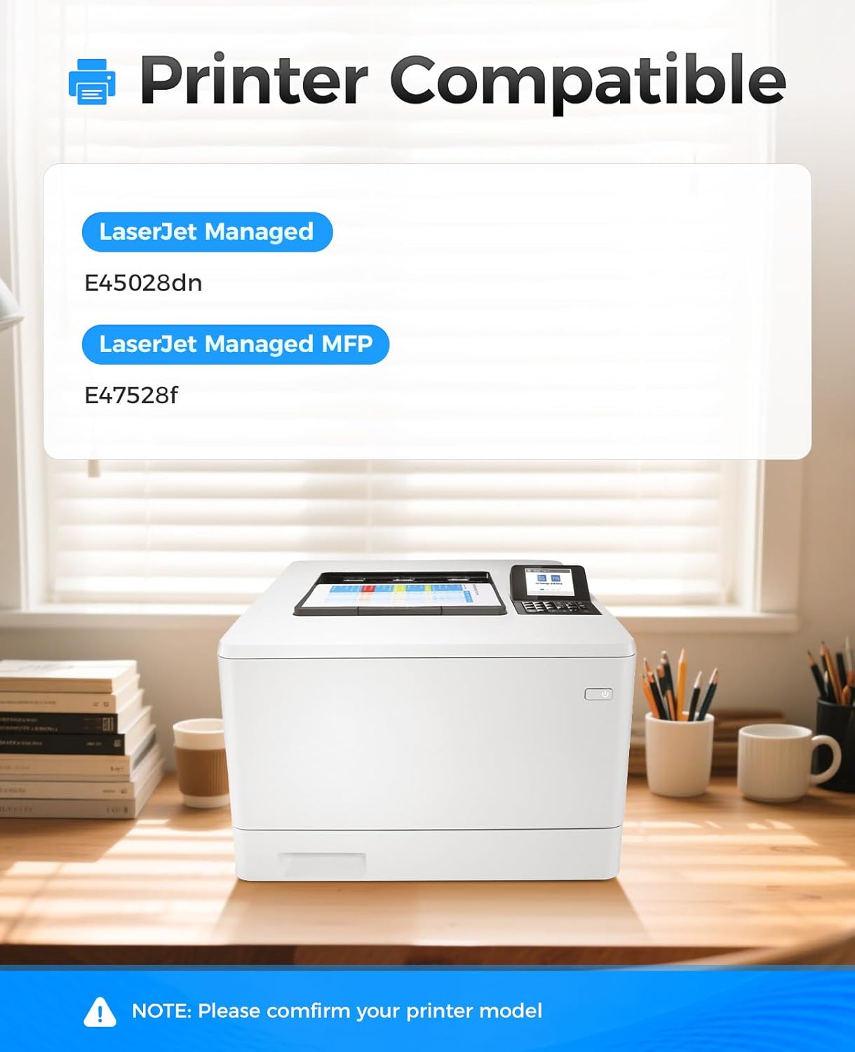 W9090MC High Capacity Toner Cartridge Set 4-Pack with Chip Replacement for HP W9090MC W9091MC W9092MC W9093MC Compatible with HP Color LaserJet Managed E45028dn MFP E47528f Printer Ink Copy Black Cyan