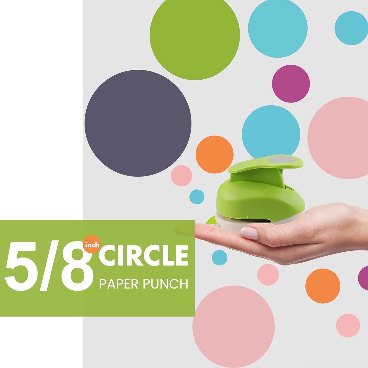 LOONENG 5/8 Inch Circle Hole Punch - Create Perfect Circles for Handmade Craft Projects - Ideas for Scrapbooking, Card Making, DIY Photo Albums, Gift Tags, Homemade Confetti
