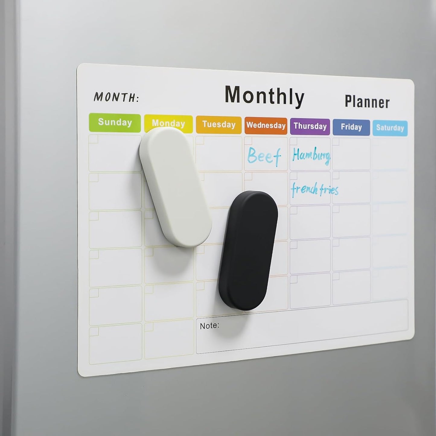 Ddaowanx Dry Erase Erasers, Magnetic Whiteboard Eraser Classroom Must Haves for Students Teachers, School Supplies (2 Pack, Black)