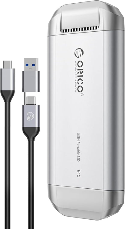 ORICO R40 1TB External Solid State Drive - 3700MB/s Ultra-Fast Speed, 40Gbps via Thunderbolt 4/3/USB4.0, Portable SSD Plug and Play, Compatible with USB-C Phones, Tablets, PC & Mac