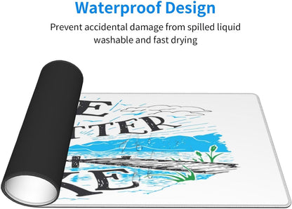 Life is Better at The Lake Mouse Pad, Large Big Gaming Mouse Pad Desk Pad, Mousepad with Non-Slip Rubber Base, Extended XXL Mouse Mat for Computer Laptop Office Accessories