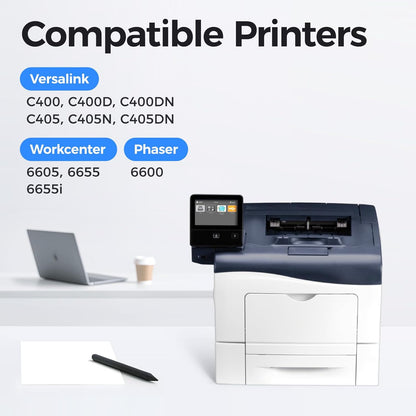 C400 C405 Drum Unit 108R01121 Imaging Drum（Black Cyan Magenta Yellow 4-Pack） Replacement for Xerox Versalink C400 C400D C400DN C405 C405N C405DN Phaser 6600 Workcenter 6605 6655 6655i Color Printer