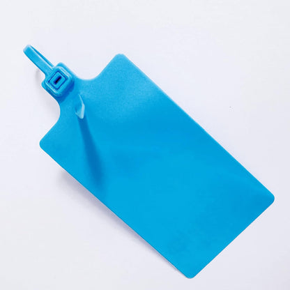 Blank Labeling Tags Waterproof Plastic Tags for Labeling Writeable Zip Tie Tag Seals 2.28"×3.94" 200pcs，Blue