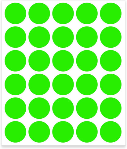 0.75 Inch Round Label Removable Color Code Dot Stickers,Garage Sale Sticker Price Tags Blank Yard Sale Circle Dot Stickers Writable (1050 Pack,Fluorescent Green)