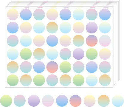 STARLIBOO Dot Stickers - Gradient Color Code Labels, 1inch Garage Sale & Yard Sale Price Tags, Writable Not Blurry (1200 Labels)
