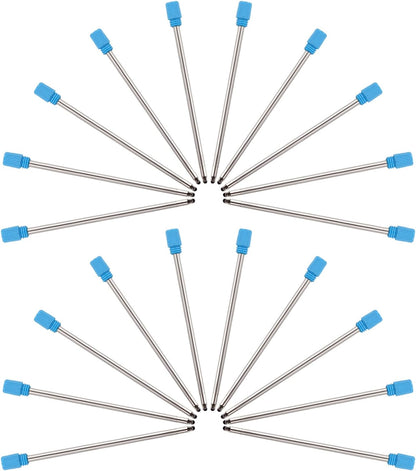 Refill 2.75" (20pcs) Replaceable Ballpoint Pen Refill, Blue Ink 1mm midpoint Metal Refill (Blue Refill)