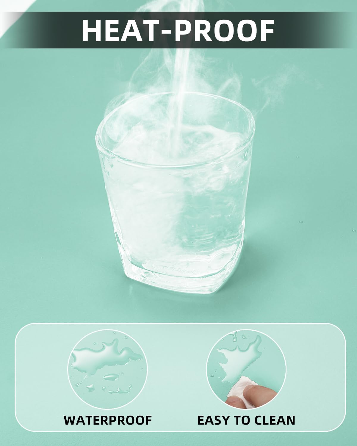 Leather Desk Pad Protector, Large Desk Mat, Mouse Pad, Non-Slip PU Leather Desk Blotter,Desk Cover mat,Desk mat for Keyboard and Mouse,Mat for Office&Home (Turquiose, 48" x 17")