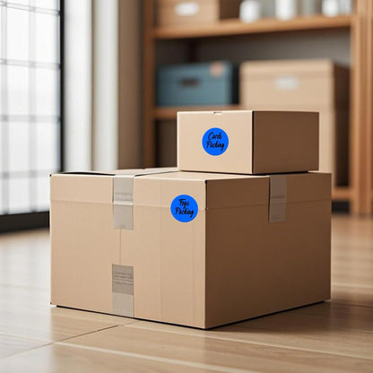 500 PCS Color Coding Round Stickers 2 Inch Vinyl Blue Dot Sticker Removable Writable Circle Labels for Office Inventory Garage Yard Sale Tag