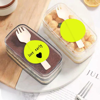 PARLAIM 3 Inch Round Permanent Adhesive Color-Code Dot Stickers,500 per Roll dots Label Dispenser Box,Inventory Circle Stickers (Fluorescent Yellow)