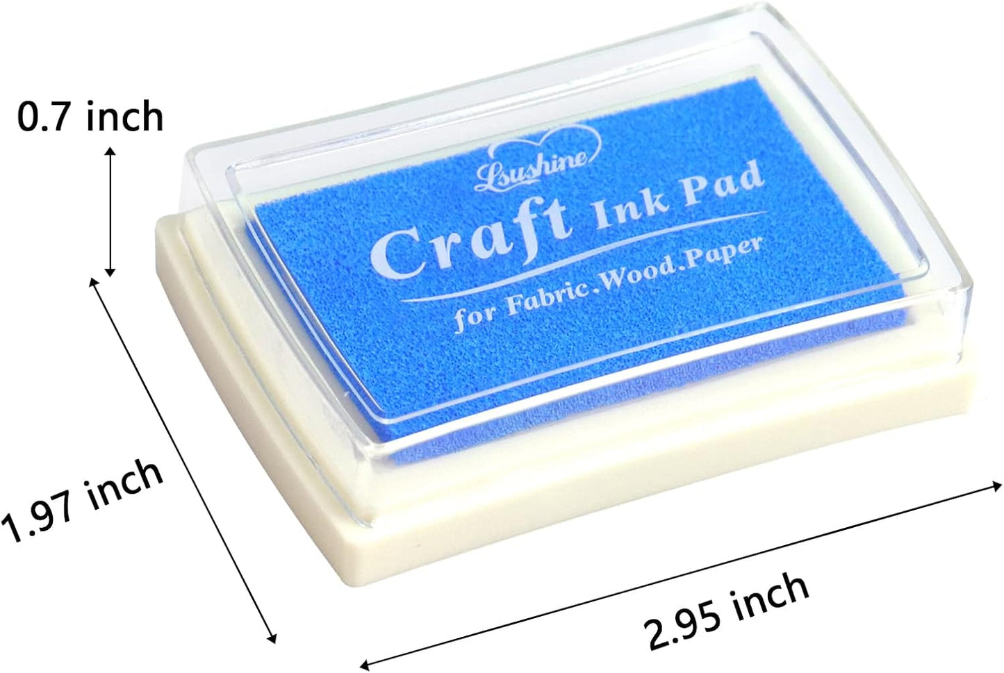 Craft Ink Pad for Rubber Stamps, Paper, Wooden, Fabric, Scrapbooking, Non-Toxic Finger Ink Pads for Kids (Light Blue)