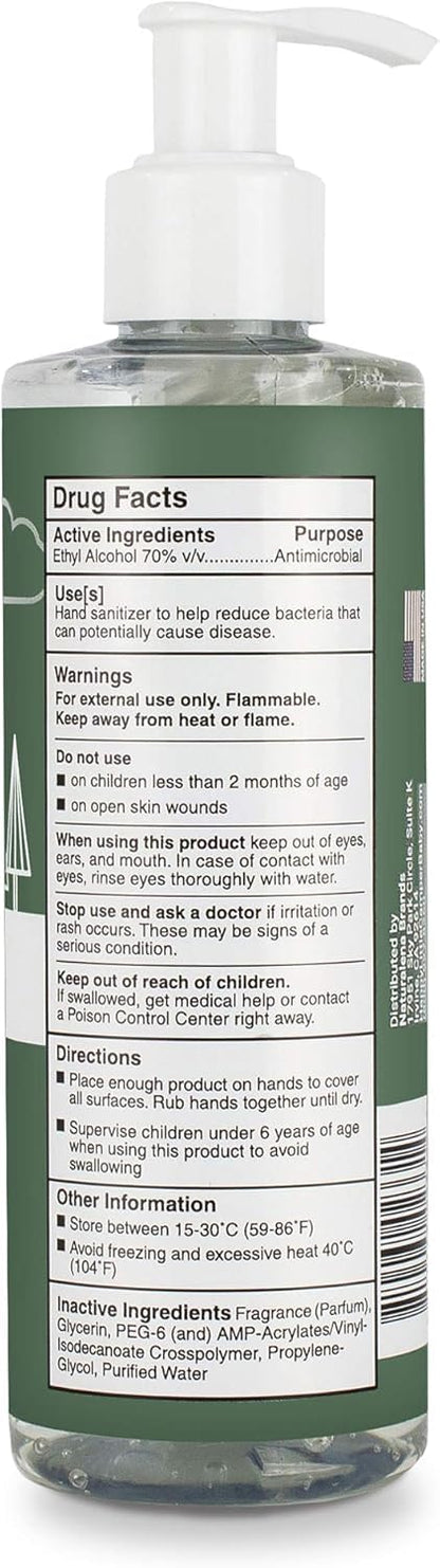 Happy Little Camper Hand Sanitizer with Lemon Zest Scent - Moisturizing Gel with Vitamin E & Antimicrobial Formula- Contains 70% Ethyl Alcohol - Travel Size, Made in USA - 3x 8oz bottles