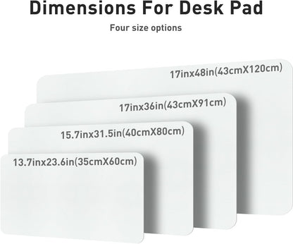 Aothia Leather Desk Pad Protector, Large Mouse Pad, Office Mat, Non-Slip PU Leather Blotter, Laptop Desk Pad, Waterproof Writing Pad for Office and Home (Barely Grey, 23.6" x 13.7")