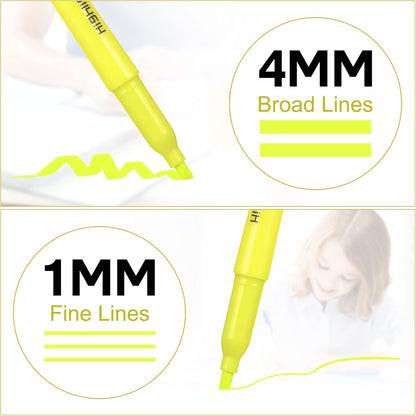 180 Pcs Highlighter Markers Bulk, Chisel Tip Aesthetic No Bleed Pastel Highlighter Pens Quick Drying Liner Markers for Adults Kids Highlighting in The Home School Office Classroom Supplies (Yellow)