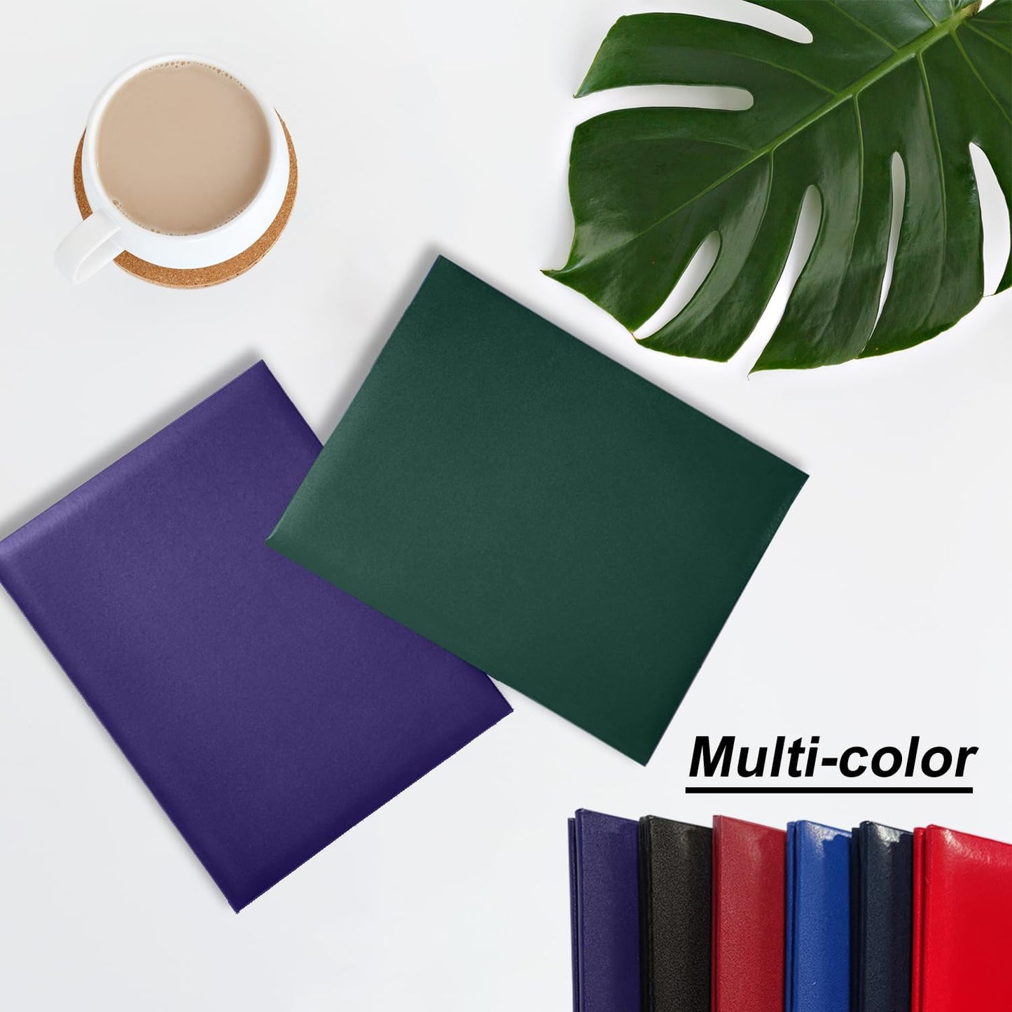 Certificate Holders 8.5"x11" Graduation Diploma Cover Document Leather Folders,Forest Green-5 Pack