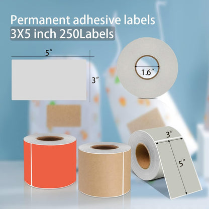 PARLAIM 3 X 5 Inch Rectangle Adhesive Color Coding Stickers,Square Grey Inventory Stickers -250 Per Dispenser Box（Grey）