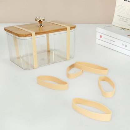 Size #82 Tactical Rubber Bands - Pack of 60 Heavy-Duty, Extra Thick and Wide UV, Heat, and Cold-Resistant Industrial-Grade Elastic Bands for Camping, Cycling, and Fishing (light brown)