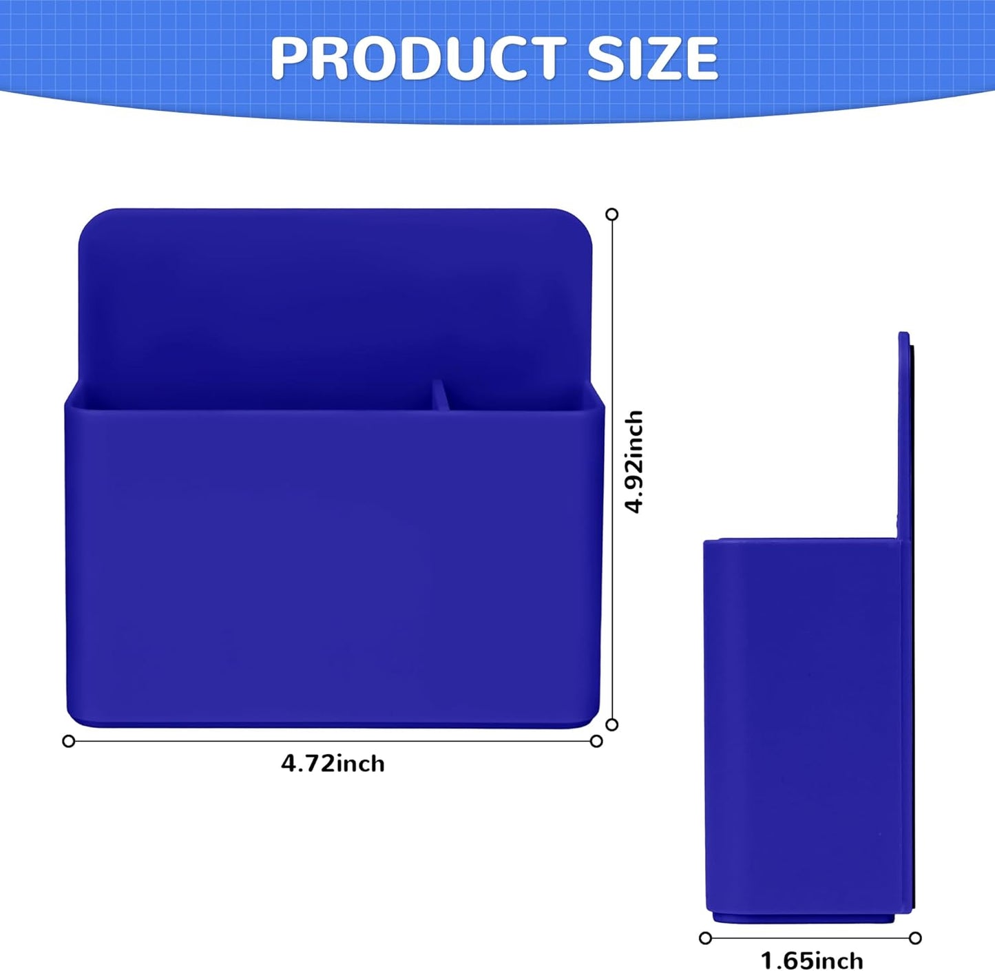 Magnetic Dry Erase Marker Holder, Magnetic Pen Marker Holder for Whiteboard, Fridge, Locker Accessories, School, Office, Home, Magnet Pen Cup,1 Pack, Dark Blue