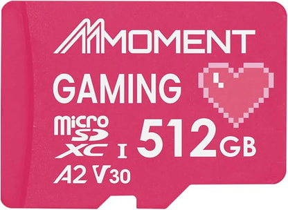 MMOMENT 512GB Gaming Memory Card, Micro SDXC Card, A2, UHS-I, U3, V30, Class10, Up to 160MB/s Read and120MB/s Write Speed (MM23 PRO)