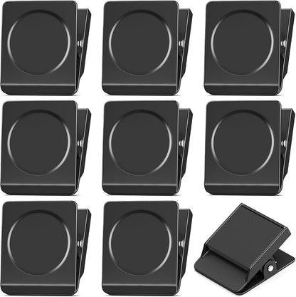 FINDMAG 2.2inch Extra Large Magnetic Clips, Magnet Clip Heavy Duty, Strong Magnet with Clips for Fridge, Whiteboard, Classroom, Kitchen, Home (Black, Pack of 8)
