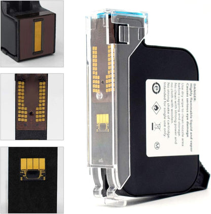 TOAUTO Original Portable Ink Cartridge Quick-Dry Replacement 42ml Ink Cartridge for Handheld Inkjet Printer Coding Machine（Black）