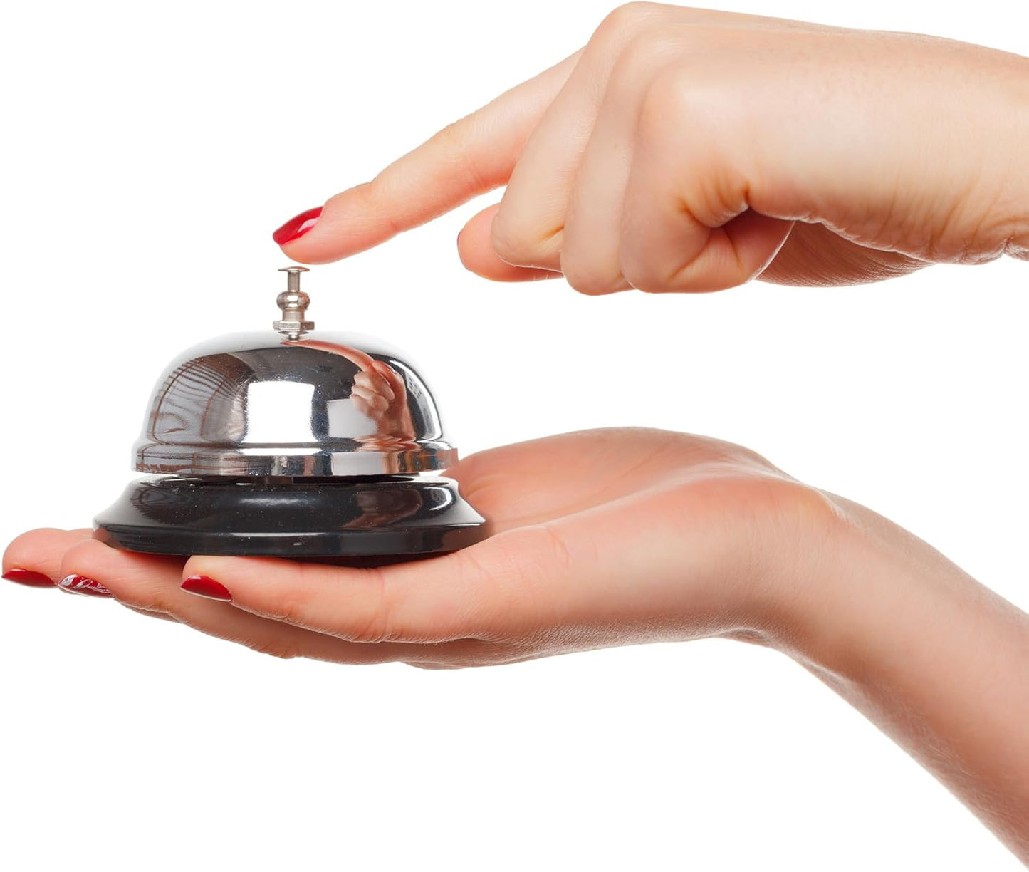 Super Z Outlet Call Bell 2-Pack - Classic Service Bell for Desk, Counter, or Reception 3.35", Gleaming Stainless Steel, Corrosion-Resistant, for Home, Office, School