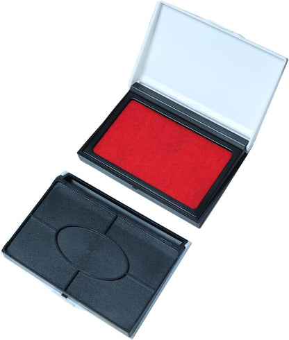 Red Ink Stamp Pad 2.75" x 3.93", Ink Paste Used for Office, Home, Crafting, DIY (Red)
