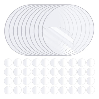 50PCS Heavy Duty Double Sided Adhesive Mounting Circle Tape- Waterproof,Strong Adhesion,Clear, High Strength,No Residue Removability for Hanging,Wall Mounting, Home Decor,Adhesive for Shower