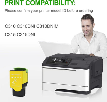 Remanufactured C310 C315 Toner Cartridge Replacement 006R04359 for Xerox C310 C315(1-Pack Yellow)