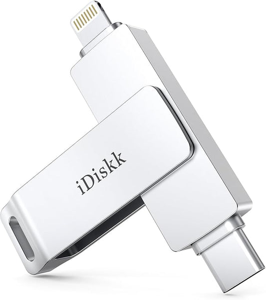 App-le Certified 1TB iPhone 17 iDiskk Photo Vault for iPhone USB Storage Photo Flash Drive Transfer Stick for iPhone Picture External Storage iPad Lightning USB C Android Photo Storage Photo Stick