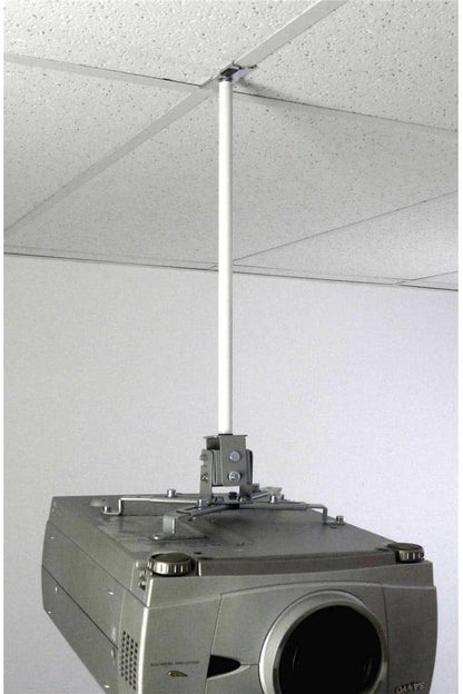 ALZO Suspended Drop Ceiling Video Projector Mount with Scissor Clamp for T-Bar Attachment