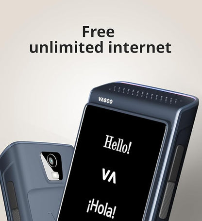 Vasco Translator Q1 | AI Voice Cloning Language Translator Device | 113 Languages | Free Lifetime Internet in Nearly 200 Countries | Mystic Plum