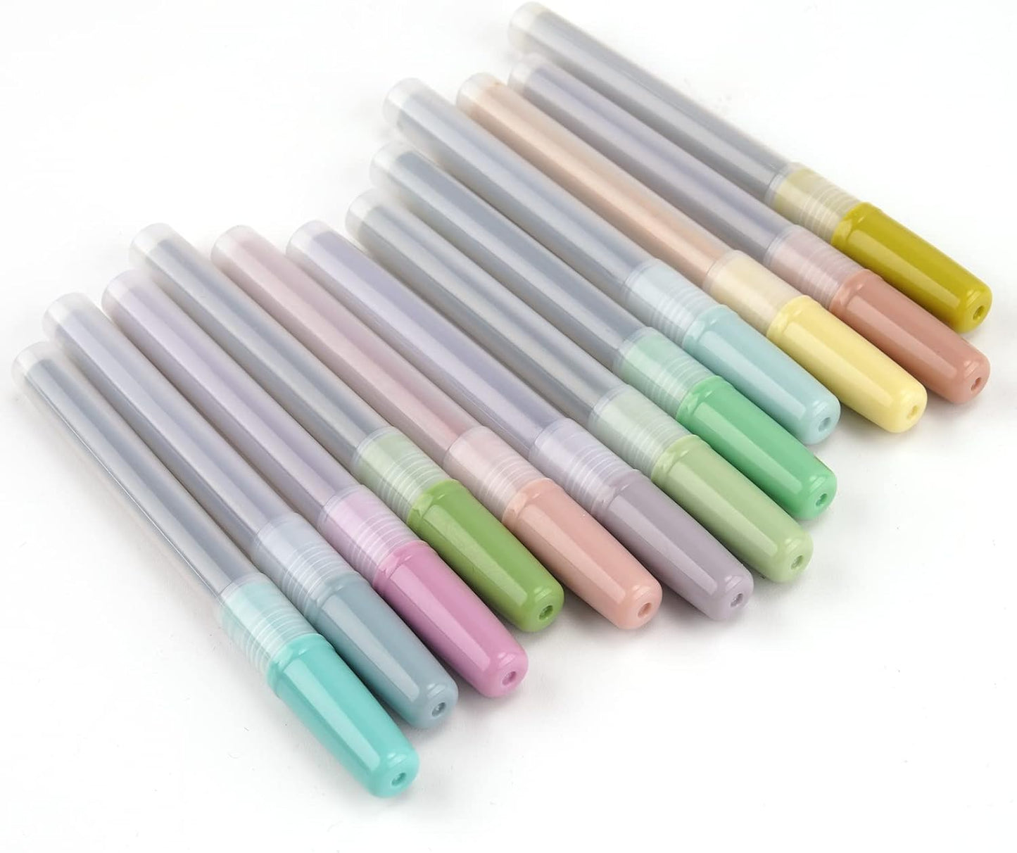 WRITECH Highlighter Refills, Assorted Colors Chisel Tip No Smear (12ct Neutral)