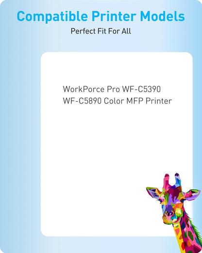 MasaiMara Remanufactured T10W T10W100 Black Compatible Ink Cartridge Replacement for WF-C5390 WF-C5890 WFC5390 WFC5890 Color Printers (1-Pack)