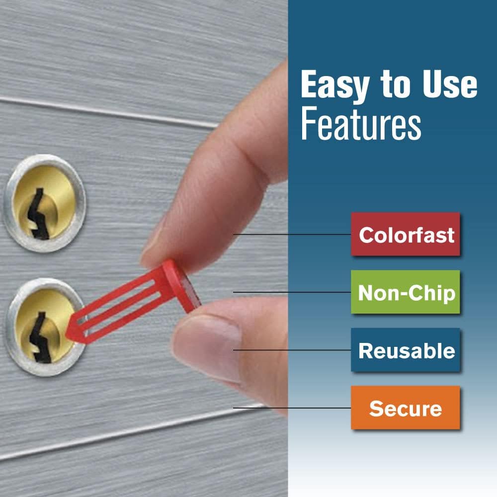 BankSupplies Keyhole Signals - Green - Special Uses Signal - Box of 25 - Non-Chip - Reusable & Long-Lasting - at-a-Glance Organization - Color Coded Plugs