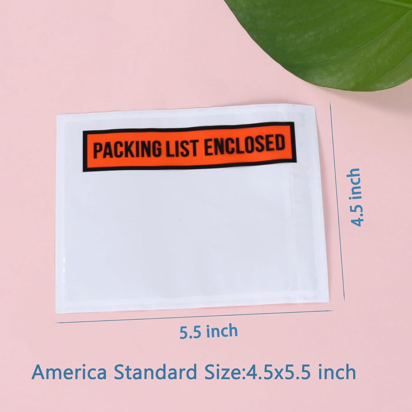 100 PCS 4.5"x 5.5" Packing List Envelopes - Self-Adhesive Shipping/Mailing Pouch Enclosed Bags for Packing Slips Invoice Label…