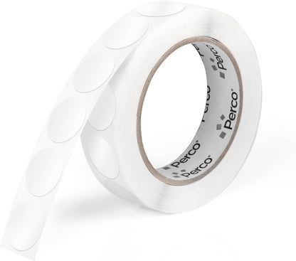 Perco Clear 1-Inch Round Circle Dot Sticker Labels with Easy Peel Perforation - 1,000 Labels per Roll - Strong Adhesion, Vibrant Colors for Organizing, Crafting & More - Made in USA