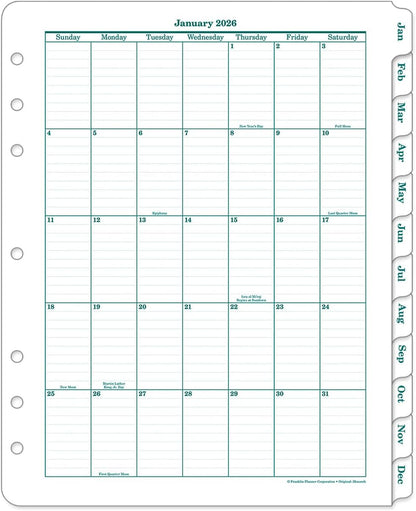 FranklinCovey - Original Weekly Ring-Bound Planner (Monarch, Jan 2026 - Dec 2026)