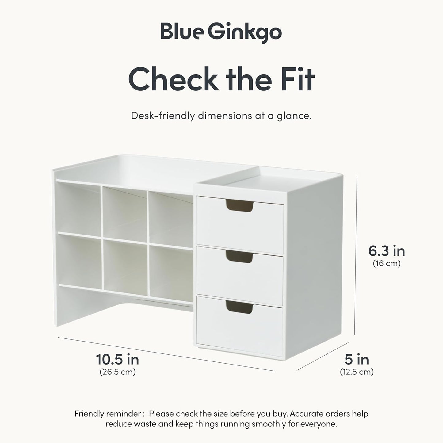 BLUE GINKGO Hive Stack Desk Organizer – Stackable Pen Holder, Stationary Organizer with Drawers - Office Storage, School Supplies, Makeup (Made in Korea, White)