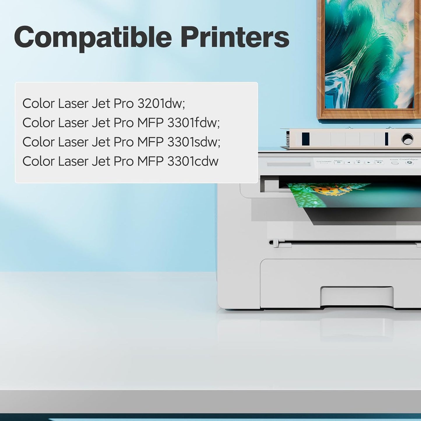 218X Toner Cartridges Laser 3301sdw 3301fdw 3201dw for HP 218X 218A toner Cartridge 4 pack, 3101dw 3301fdw Toner Cartridge, W2180X HP218X 218 Toner for HP Color LaserJet Pro MFP 3301fdw 3201dw 3301cdw