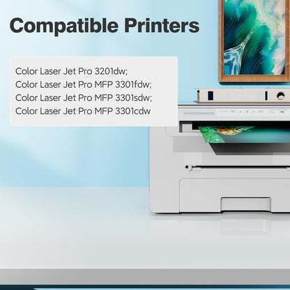 218A Toner Cartridges 3301fdw 3201dw for HP 218A 218X toner Cartridge 4 pack, 3301fdw 3201dw 3301sdw Toner Cartridge, HP218A HP218X 218 Toner for Color Laser Jet Pro MFP 3301fdw 3201dw 3301sdw 3301cdw