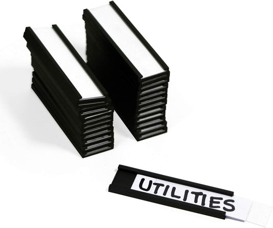 SmartSign Pack of 25 Magnetic 'C' Channel Label Holders | 0.5" x 2"