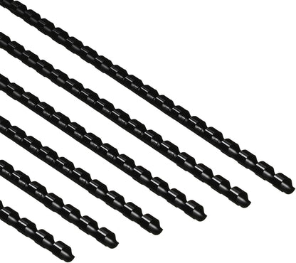 Yunsailing 150 Pack Plastic Binding Combs Plastic Binder Comb Ring 19 Ring Binding Spines Letter Size Spiral coils for Notebook Calendar(1/4 in,Black)