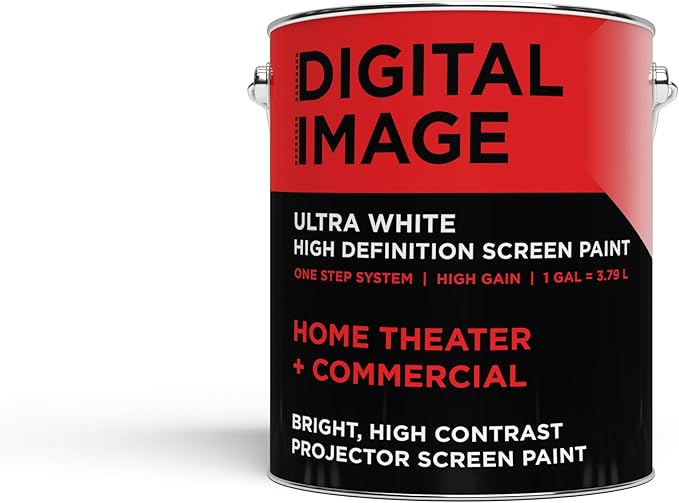 Projector Screen Paint - High Definition, 4K/8K, Ultra White - Gallon