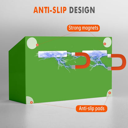 BEYGORM Magnetic Dry Erase Marker Holder for Whiteboard,Non-slip Acrylic Magnet Pen Holder for Fridge Refrigerator,Locker Organizer for Work,Locker Accessories,Pencil Cup for Desk(Green)