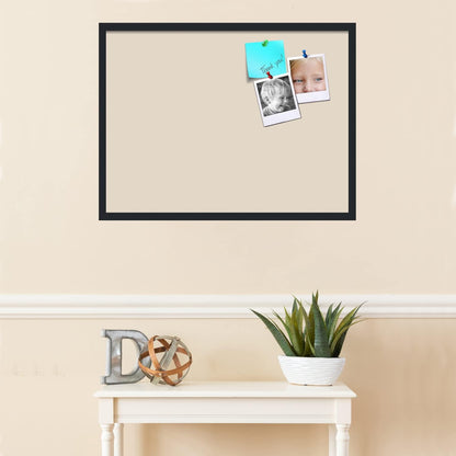 PinPix 32x24 Inch Cork Bulletin Board. This Decorative Framed Pin Board Comes with Desert Pastel Design and a Satin Black Frame. Ideal for Home Office Decor or Message Board (PinPix-1815)