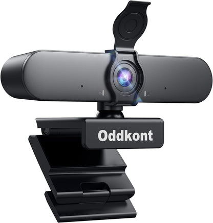 Full HD 1080P Webcam with Microphone, Auto-Light Balance, Rotatable Design,Privacy Cover, Plug and Play for Zoom, Skype,Web Conferencing - Compatible with Windows, Mac, Laptop, Desktop