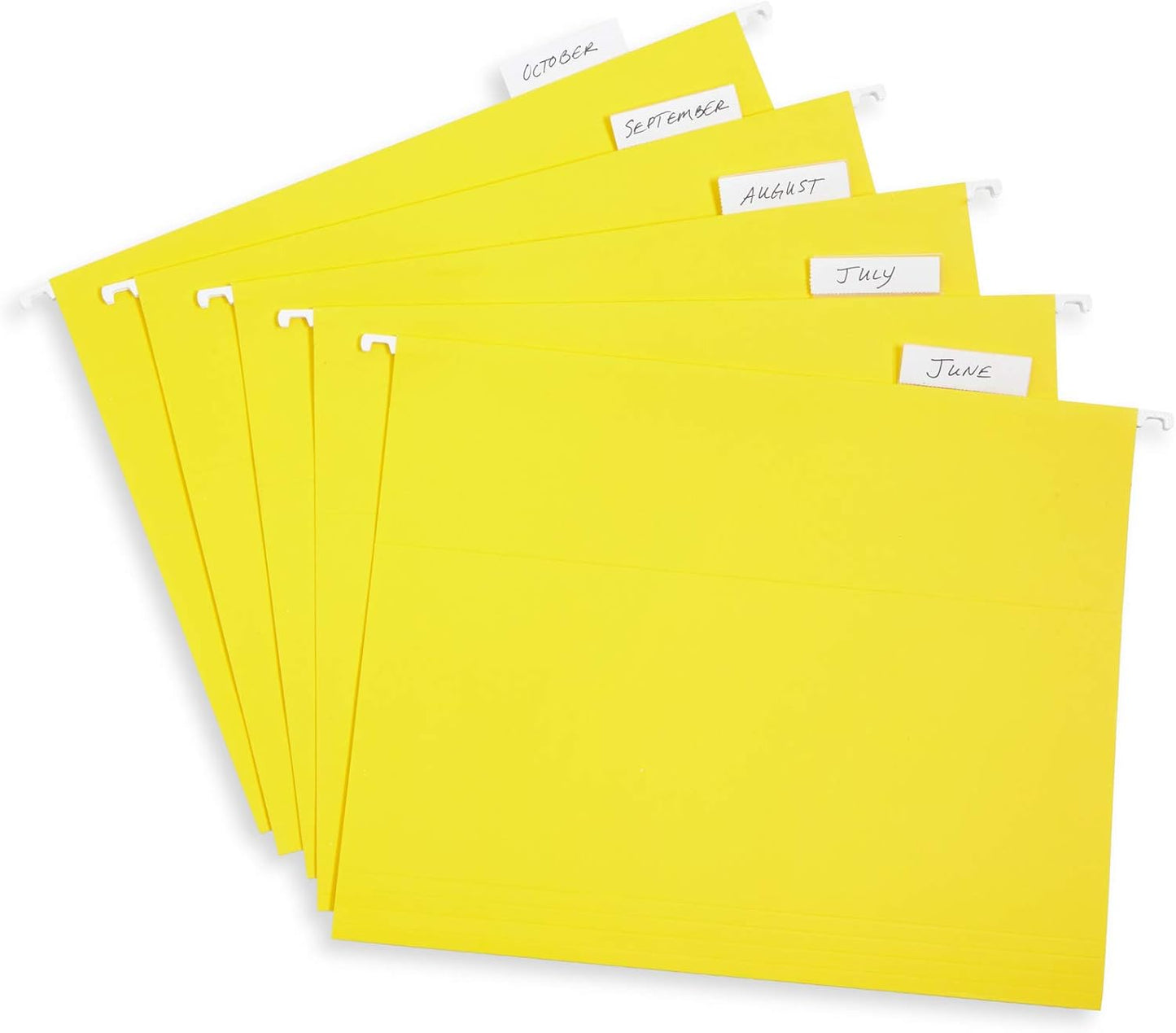 Blue Summit Supplies Hanging File Folders, 25 Reinforced Hang Folders, Designed for Home and Office Color Coded File Organization, Letter Size, Yellow, 25 Pack