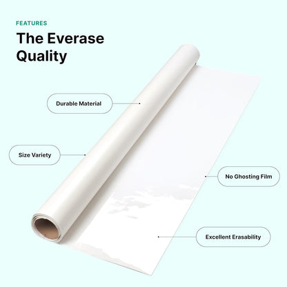 Everase Dry Erase Whiteboard Resurfacing Film Roll (9 ft. x 61") – Peel & Stick, Converts Chalkboards & Stained Whiteboards, Durable, Scratch/Stain-Resistant, Eco-Friendly, Refinish in 30 Mins.